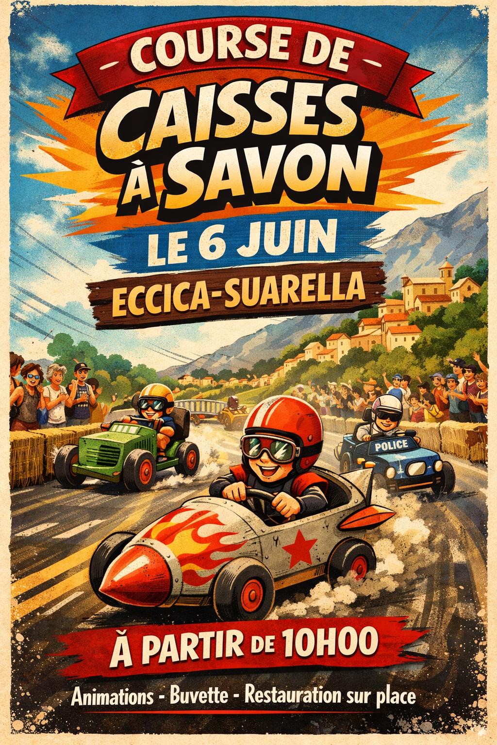 Affiche Course de Caisse à Savon - Eccica Suarella